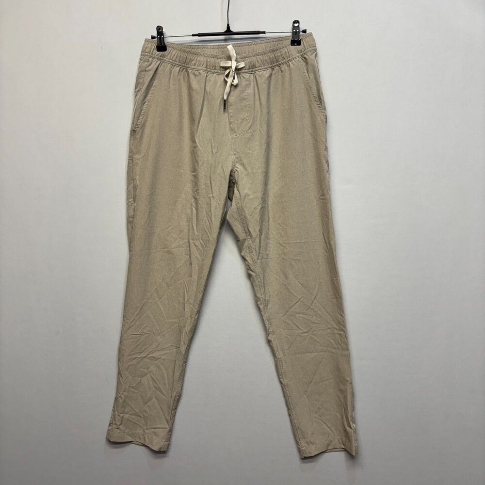 Fair Harbor Men The One Pants Size Large Beige Lined Performance C068 -19